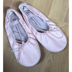 Freestyle By Danskin Girls Pink Ballet Dance Slippers Size 13